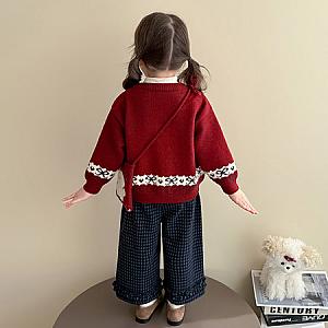 Candy Cane & 5320 Cartoon Cardigan Sweater