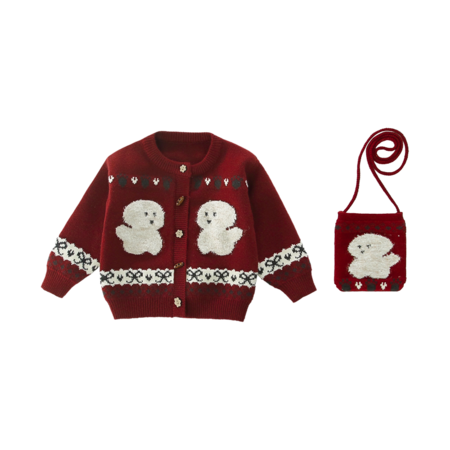 Candy Cane & 5320 Cartoon Cardigan Sweater