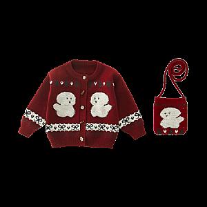 Candy Cane & 5320 Cartoon Cardigan Sweater