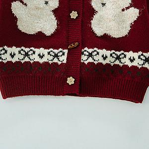 Candy Cane & 5320 Cartoon Cardigan Sweater