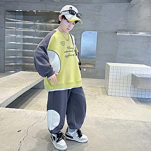 Hot Edition Bear & B631-Drawstring Colorblock Sweatshirt Set