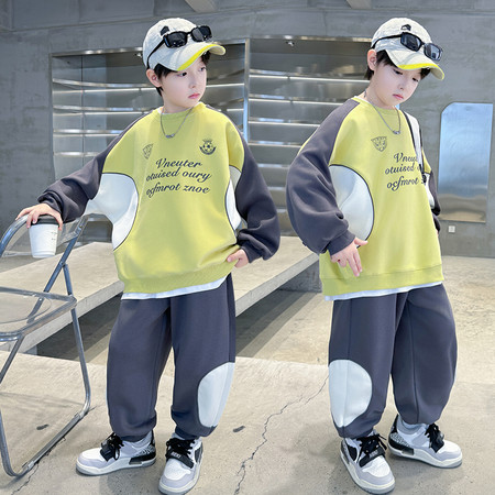 Hot Edition Bear & B631-Drawstring Colorblock Sweatshirt Set