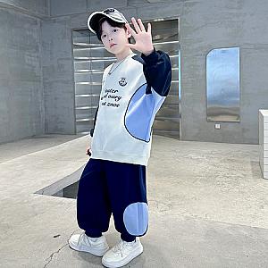 Hot Edition Bear & B631-Drawstring Colorblock Sweatshirt Set