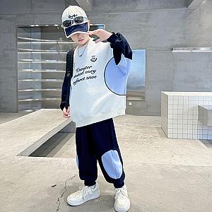 Hot Edition Bear & B631-Drawstring Colorblock Sweatshirt Set