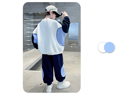 Hot Edition Bear & B631-Drawstring Colorblock Sweatshirt Set