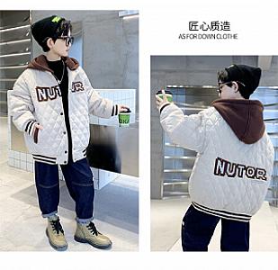 Hot Edition Bear & D7-Hooded Embroidered Quilted Cotton Coat