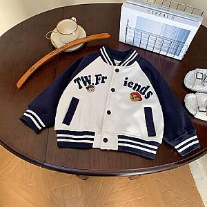 Kiss baby & DJ-2436 composite baseball jacket