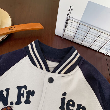 Kiss baby & DJ-2436 composite baseball jacket