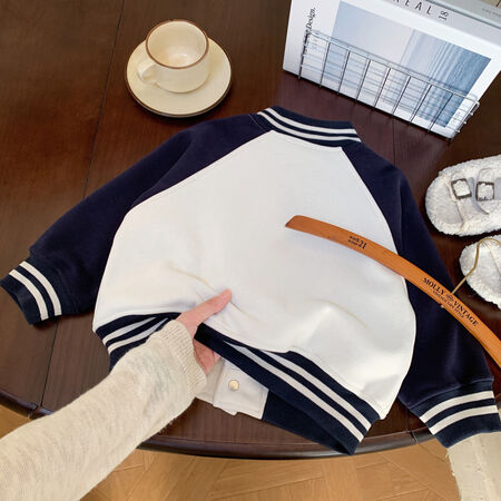 Kiss baby & DJ-2436 composite baseball jacket