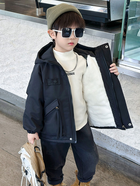 Amutong & 8071 solid color workwear plus velvet jacket 62