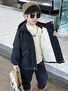 Amutong & 8071 solid color workwear plus velvet jacket 62