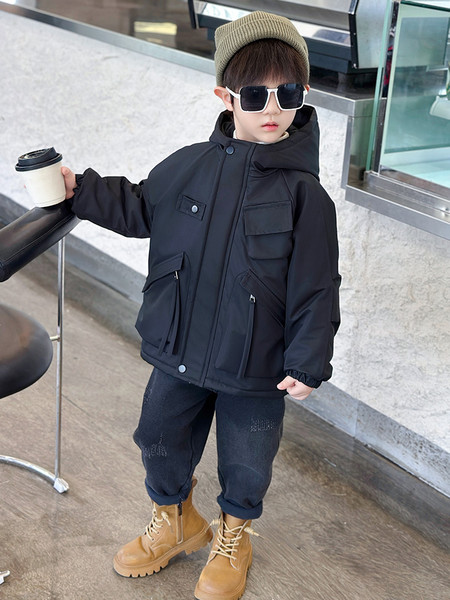 Amutong & 8071 solid color workwear plus velvet jacket 62