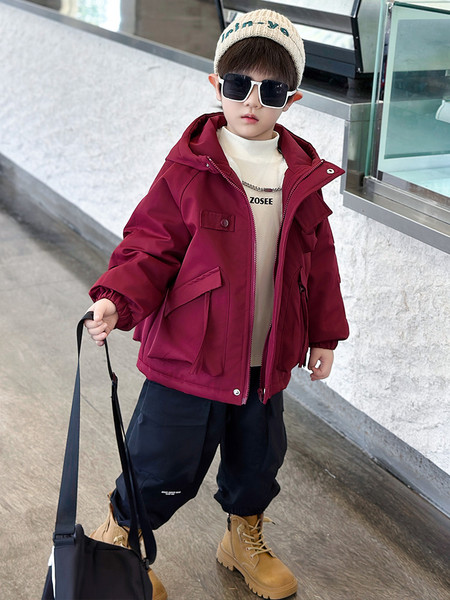 Amutong & 8071 solid color workwear plus velvet jacket 62