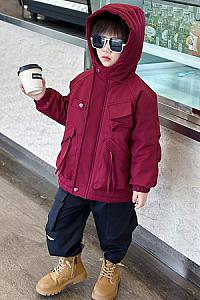 Amutong & 8071 solid color workwear plus velvet jacket 62