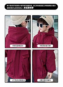 Amutong & 8071 solid color workwear plus velvet jacket 62