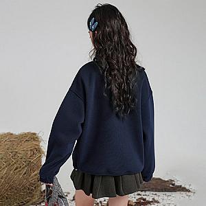 Baiyixuanzi & 1667 late autumn plus velvet polo shirt